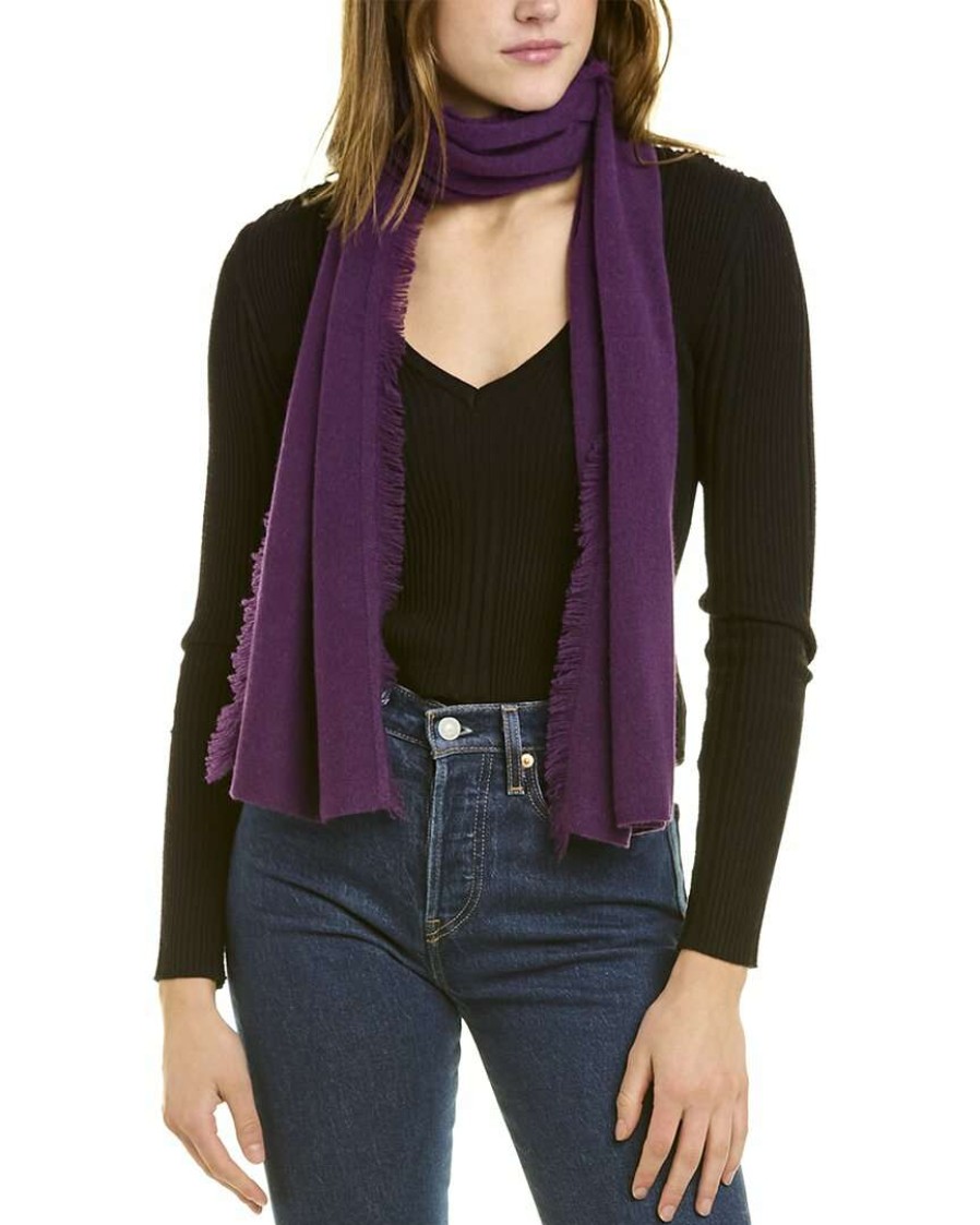 Clothing * | In2 By Incashmere Fringe Cashmere Wrap Women Purple