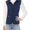 Clothing * | Weatherproof Womens Quilted Cold Weather Outerwear Vest Classic Navy