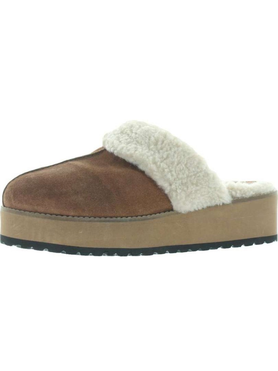 Shoes * | Seychelles Steady Womens Slip On Leather Mules Tan Suede