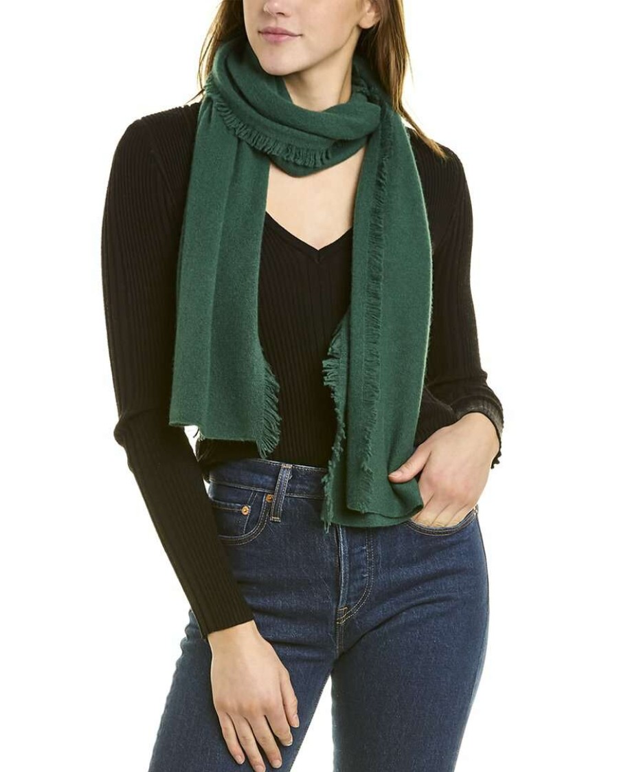 Clothing * | In2 By Incashmere Fringe Cashmere Wrap Women Green