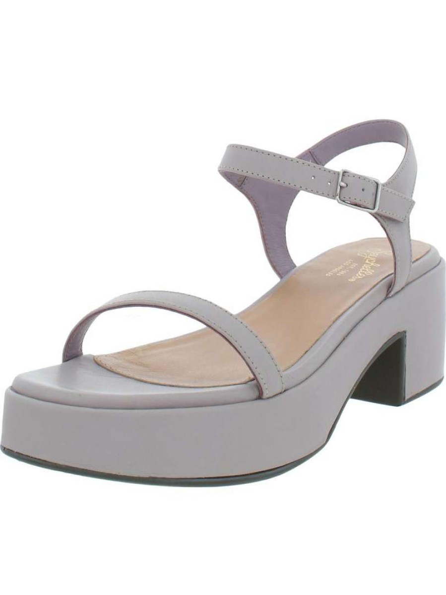 Shoes * | Seychelles Lofty Womens Ankle Strap Buckle Block Heels Vacchetta Leather