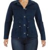 Clothing * | Weatherproof Womens Lightweight Hooded Utility Jacket Navy