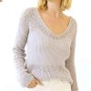 Clothing * | Mystree Laddered Sweater In Women Lilac