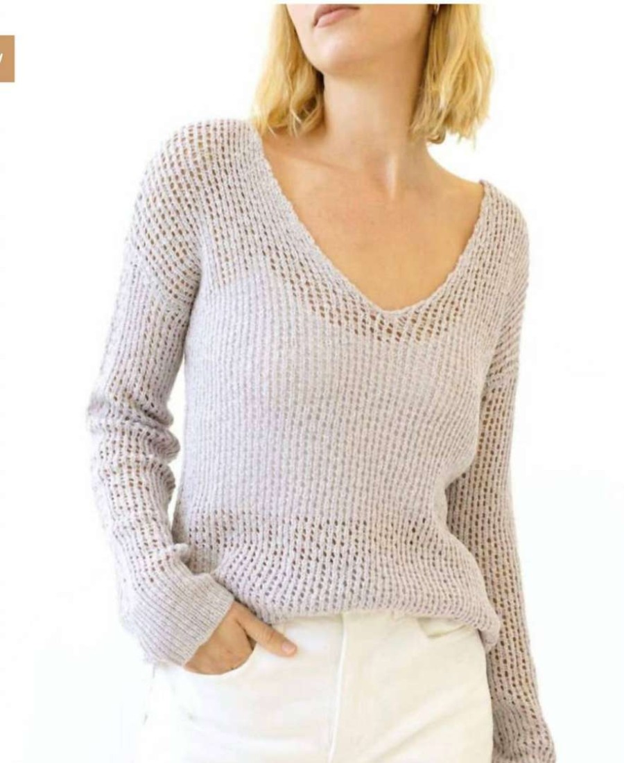 Clothing * | Mystree Laddered Sweater In Women Lilac