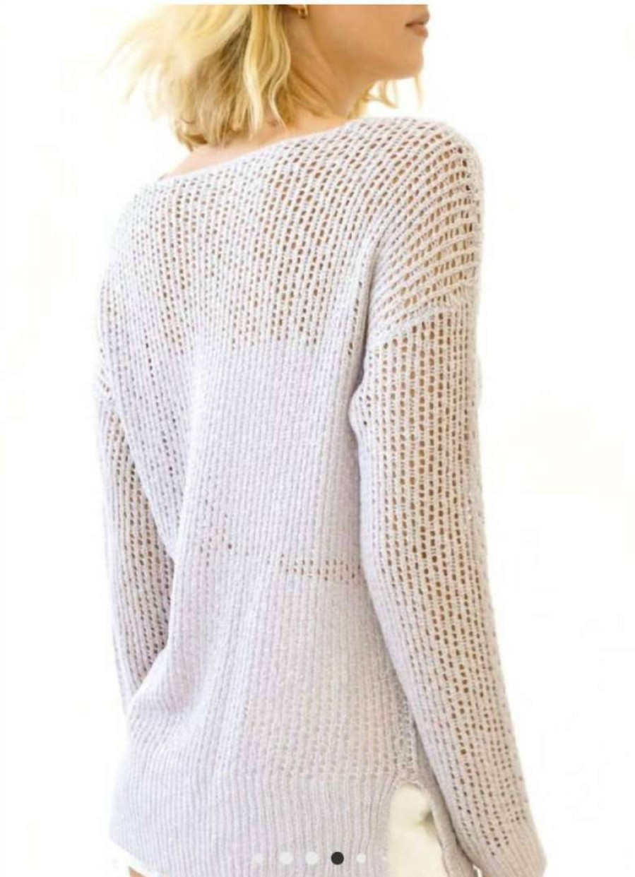 Clothing * | Mystree Laddered Sweater In Women Lilac