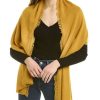 Clothing * | In2 By Incashmere Fringe Cashmere Wrap Women Yellow