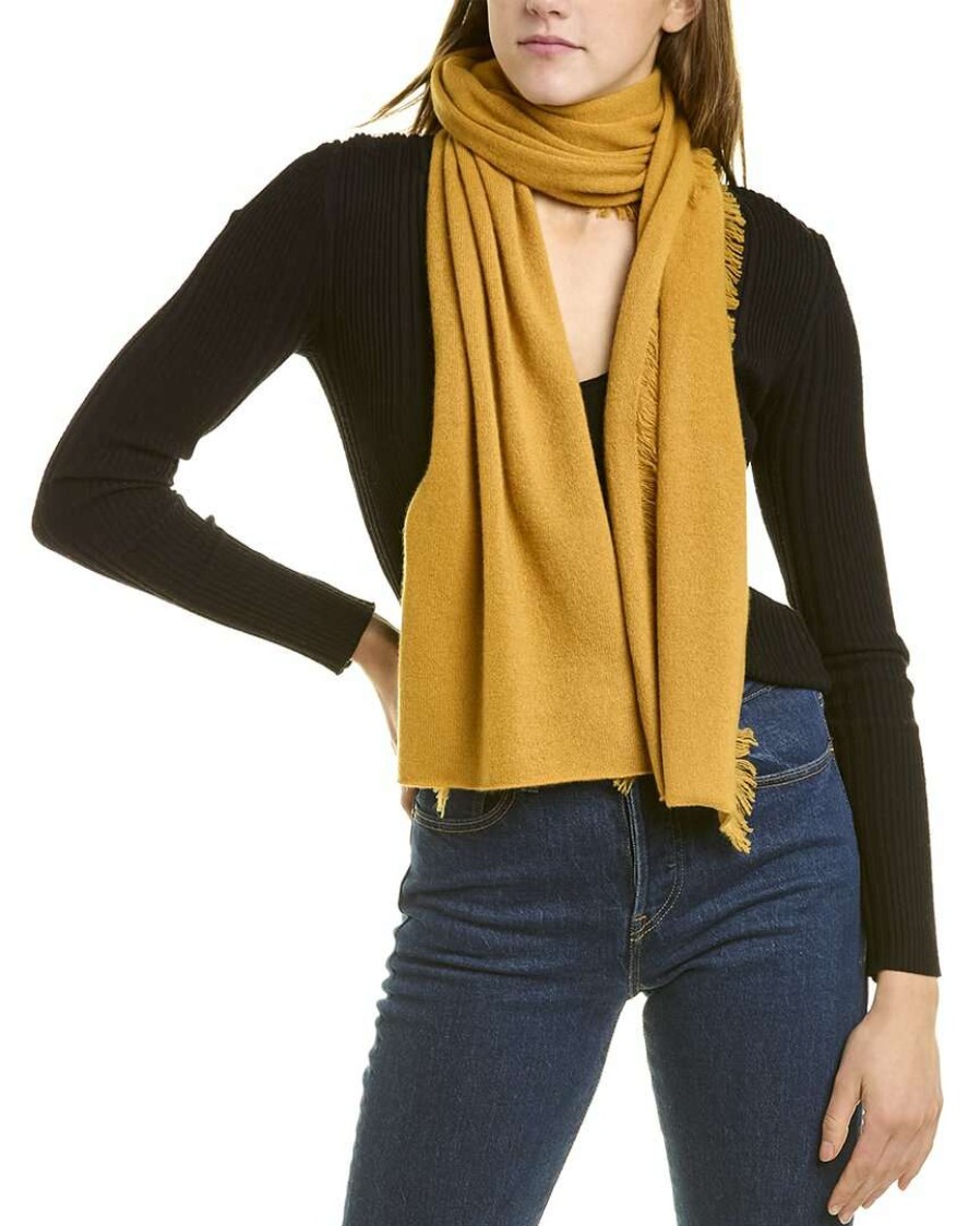 Clothing * | In2 By Incashmere Fringe Cashmere Wrap Women Yellow