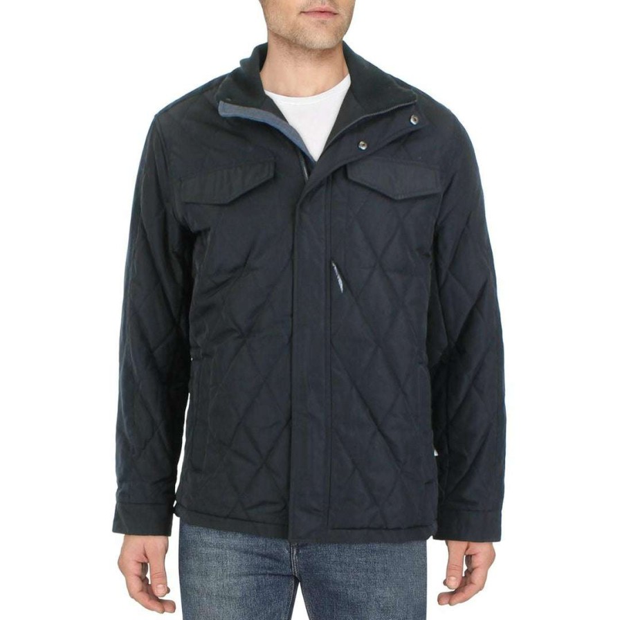 Clothing * | Weatherproof Mens Quilted Warm Soft Shell Jacket Black