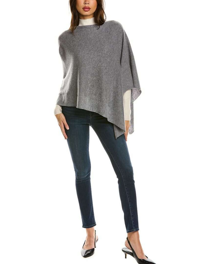 Clothing * | In2 By Incashmere Cashmere Poncho Women Grey