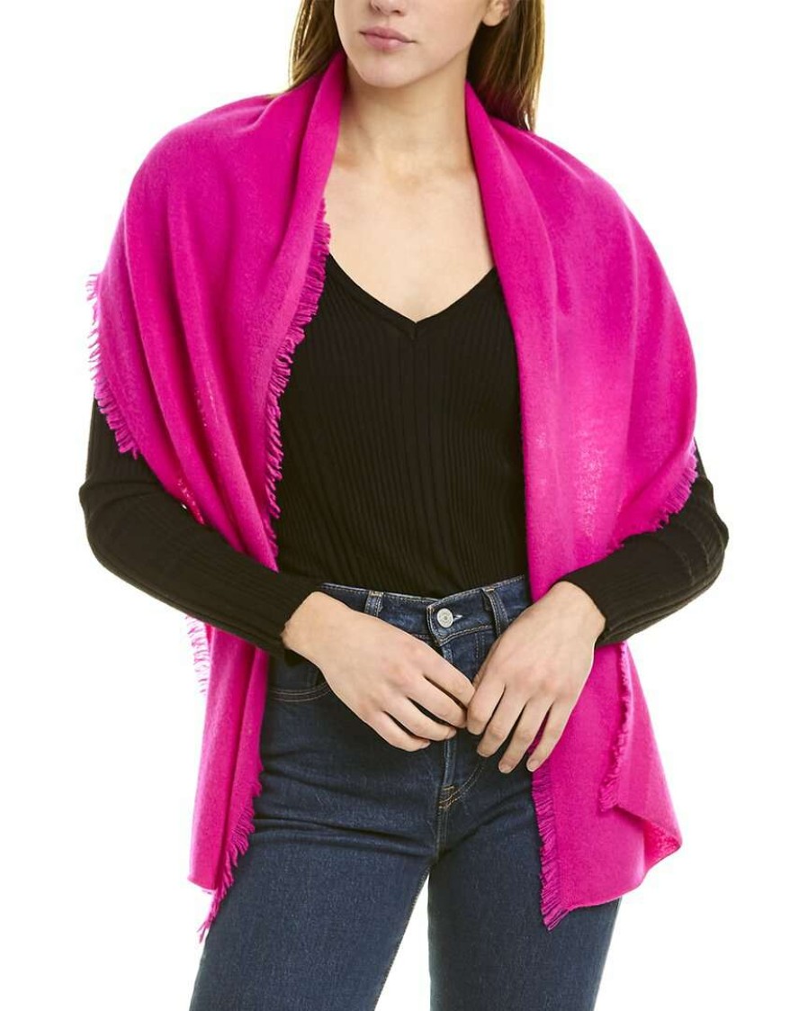 Clothing * | In2 By Incashmere Fringe Cashmere Wrap Women Pink