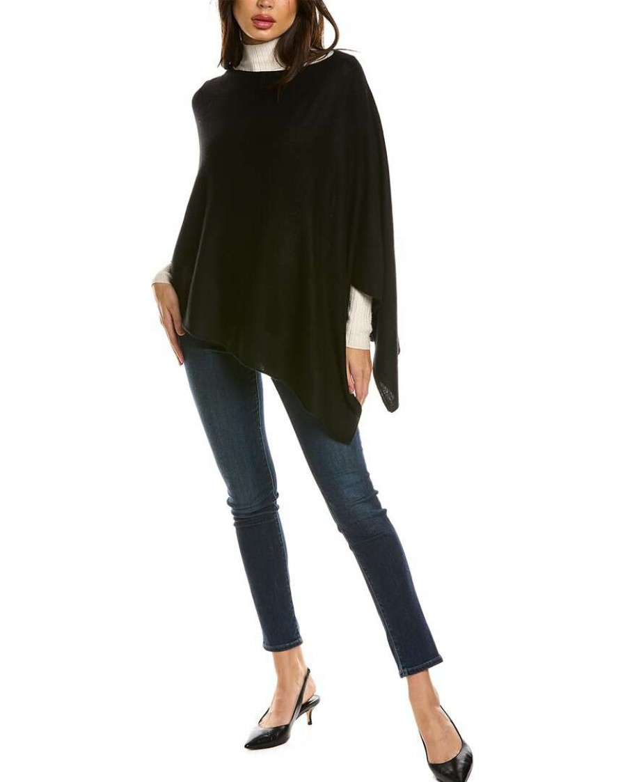 Clothing * | In2 By Incashmere Cashmere Poncho Women Black