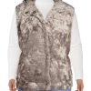 Clothing * | Weatherproof Plus Womens Faux Fur Warm Outerwear Vest Graphite