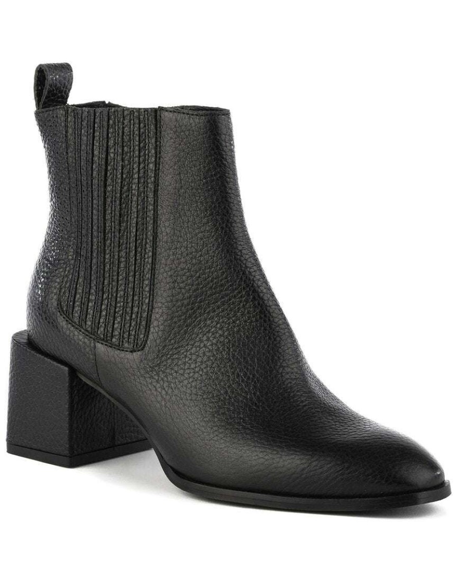 Shoes * | Seychelles Exit Strategy Leather Bootie Women Black Leather