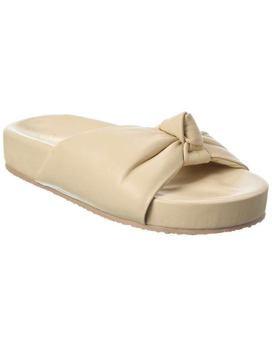 Shoes * | Seychelles Set The Tone Leather Sandal Women Cream