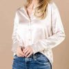 Clothing * | Mystree Button Down Shirt In Women Ivory