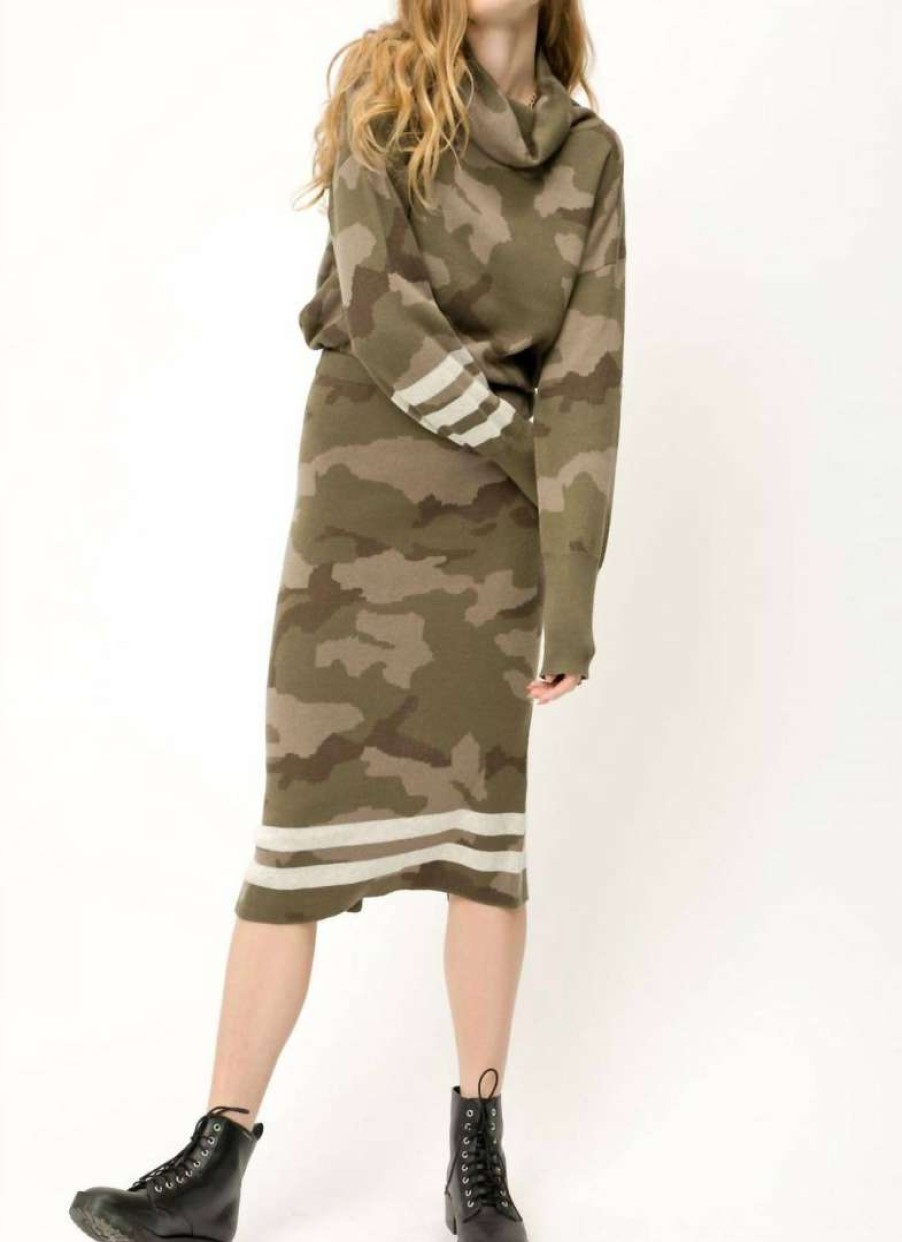 Clothing * | Mystree Sweater Skirt In Women Camo