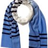 Accessories * | In2 By Incashmere Stripe Cashmere Scarf Women Blue