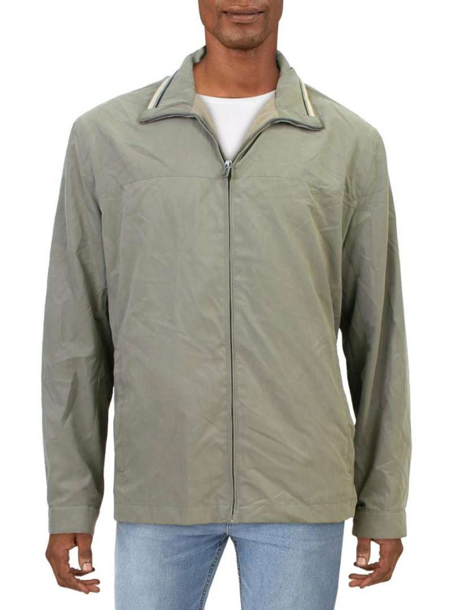 Clothing * | Weatherproof Mens Lightweight Windbreaker Jacket British Khaki