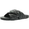 Shoes * | Seychelles Wide Awake Womens Leather Quilted Slide Slippers Black Leather