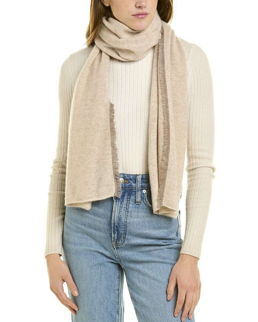 Clothing * | In2 By Incashmere Fringe Cashmere Wrap Women Beige