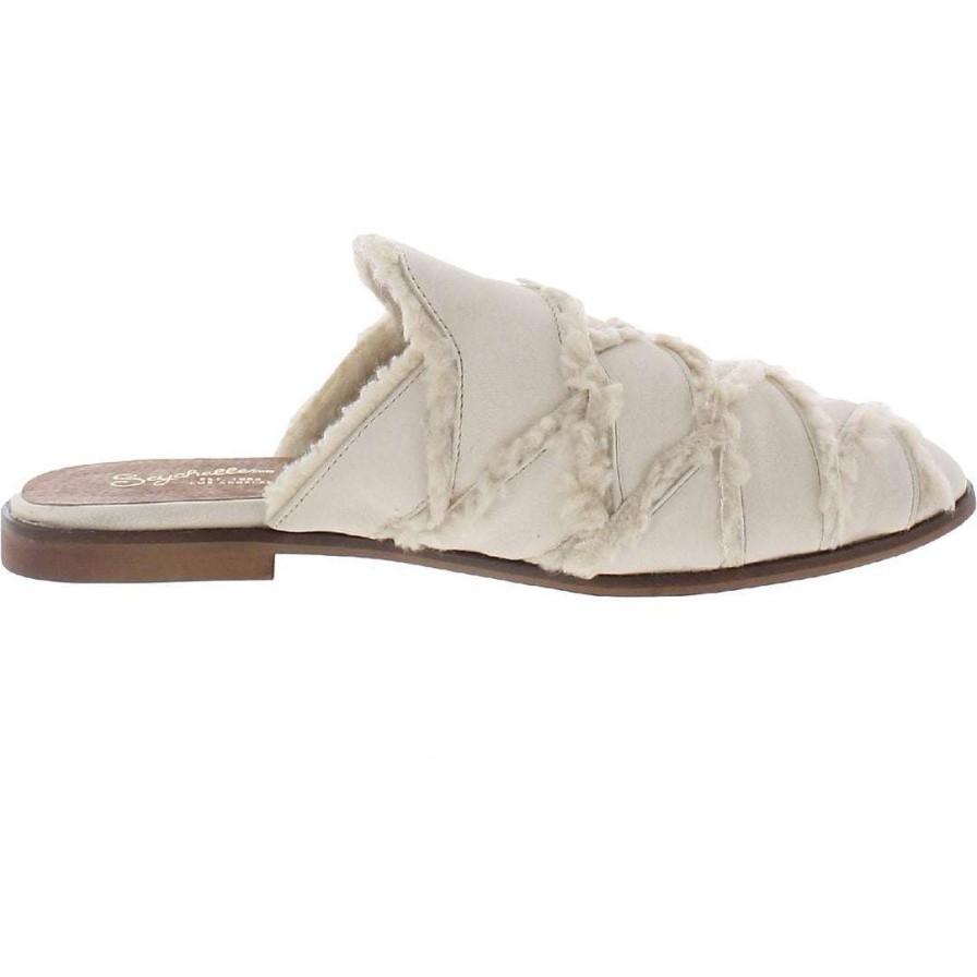 Shoes * | Seychelles Survival Cozy Womens Leather Slip On Mules Off White