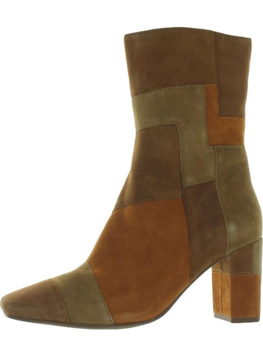 Shoes * | Seychelles Womens Leather Block Heel Mid-Calf Boots Cognac