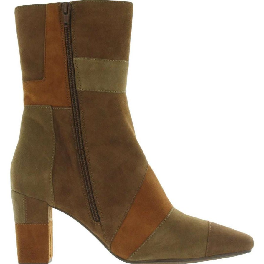 Shoes * | Seychelles Womens Leather Block Heel Mid-Calf Boots Cognac