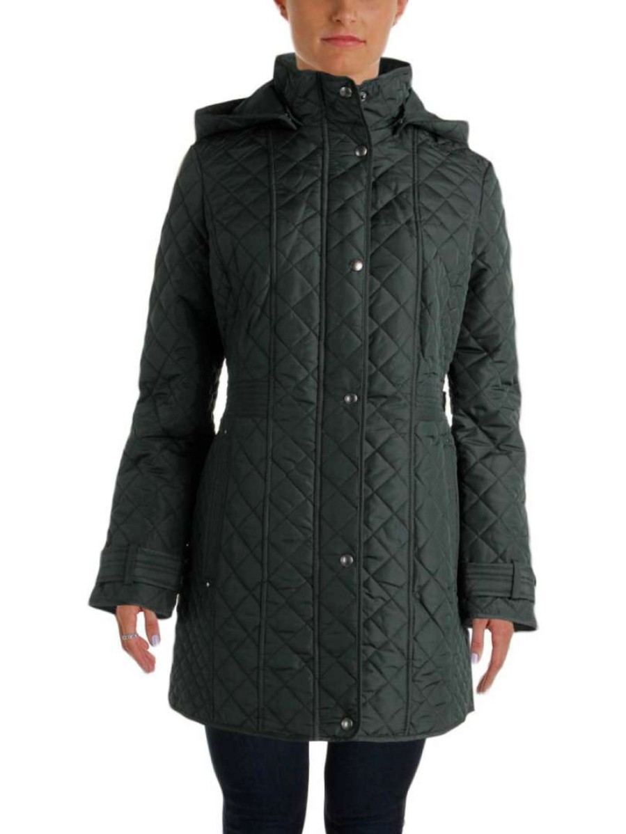 Clothing * | Weatherproof Womens Fall Lightweight Quilted Coat Hunter