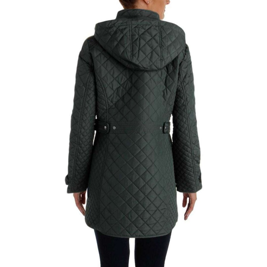 Clothing * | Weatherproof Womens Fall Lightweight Quilted Coat Hunter