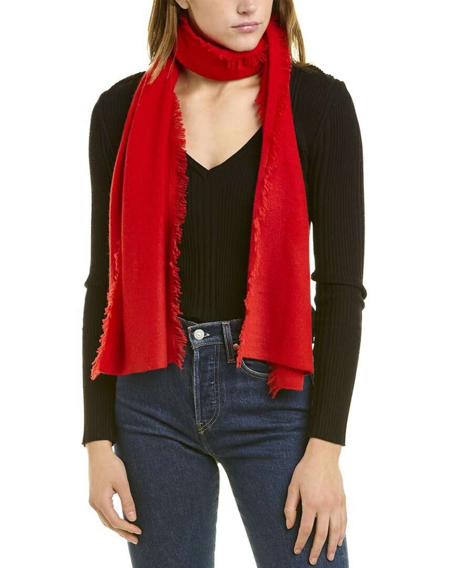 Clothing * | In2 By Incashmere Fringe Cashmere Wrap Women Red